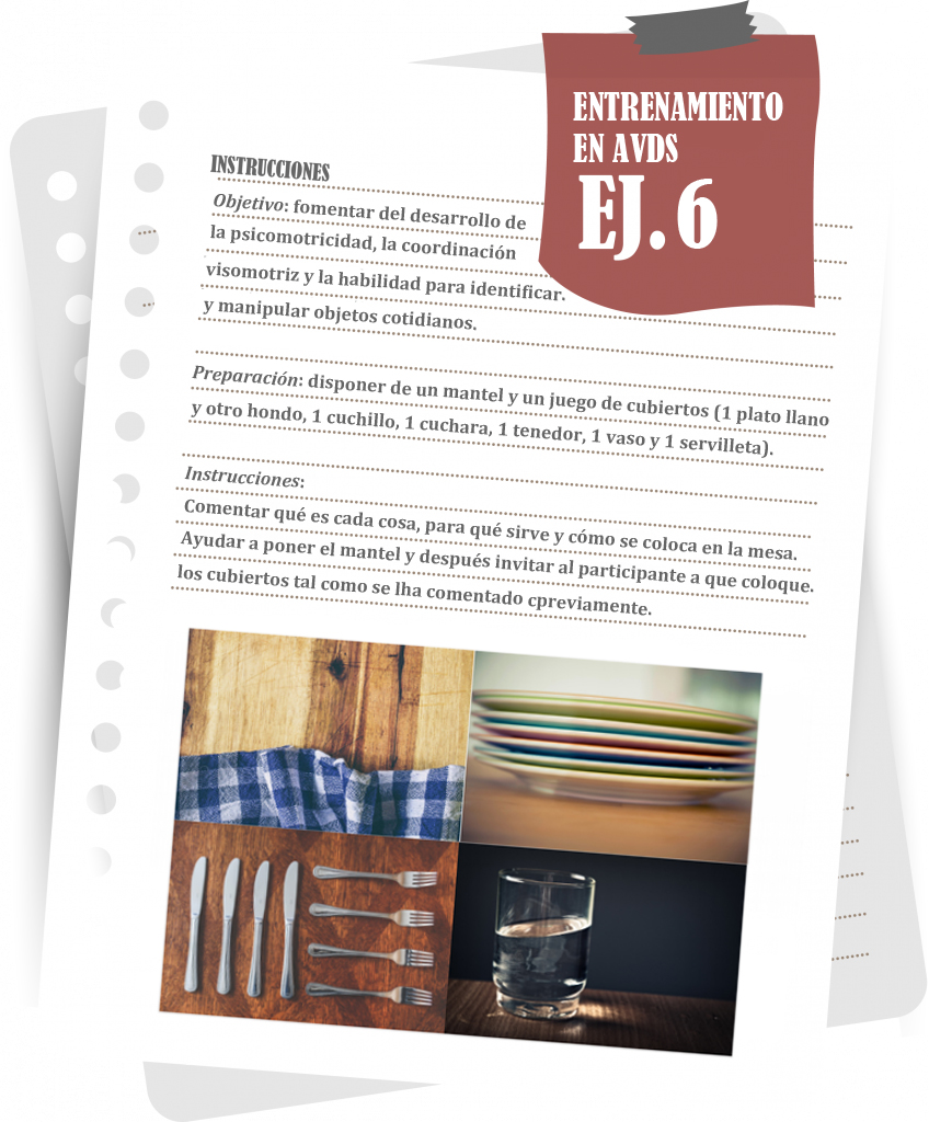 Imagen del ejercicio 6 de entrenamiento en avds