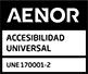 Logo Certificado Aenor de Accesibilidad Registrada