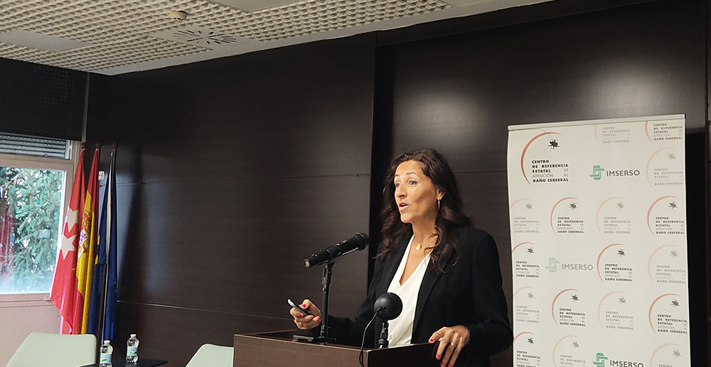 Idoya Gutiérrez González durante su ponencia.