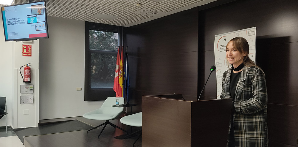 Carla Acebes durante su ponencia.